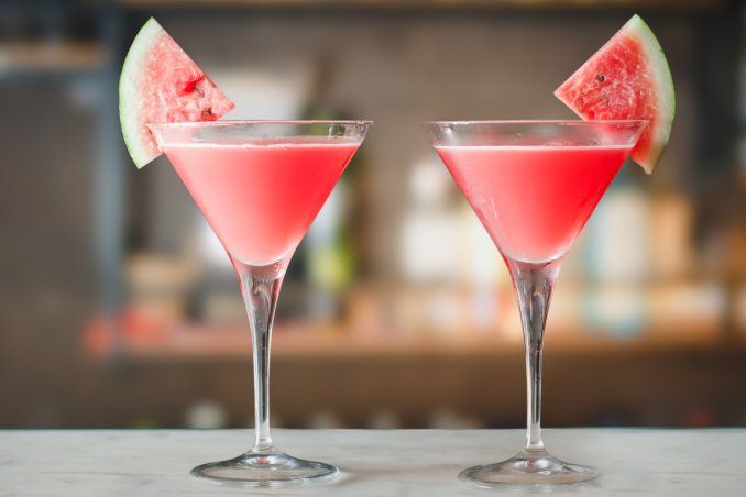 martini, cocktail, anguria