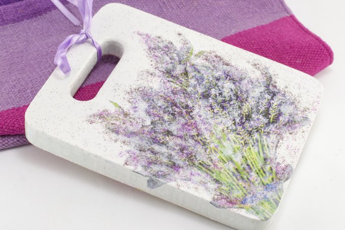 tagliere decorato da appendere, tagliere decoupage
