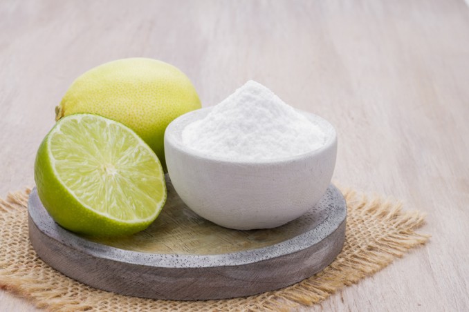 maschera viso, bicarbonato sodio, limone