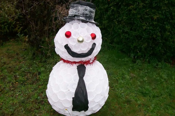 pupazzo neve bicchieri