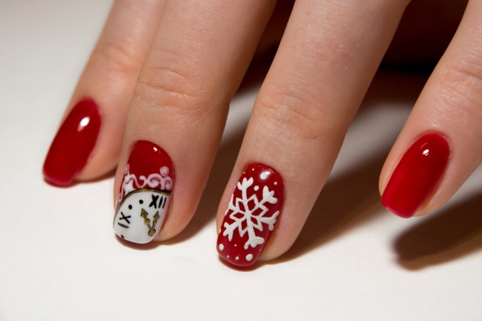 nail art fiocco di neve