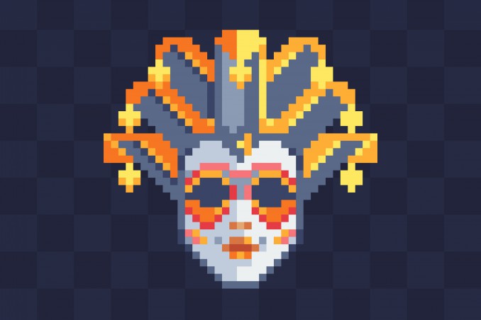 pixel art carnevale, coding carnevale