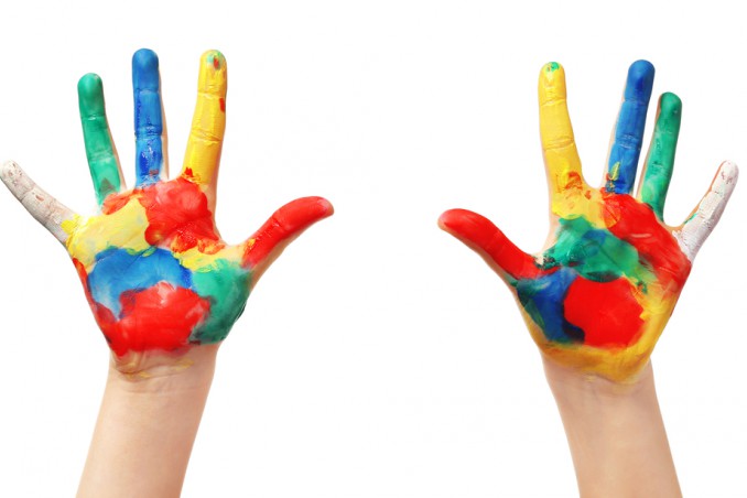 dipingere con mani