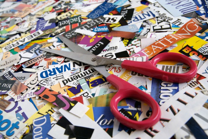come rivestire oggetti con giornali e colla vinilica, decoupage