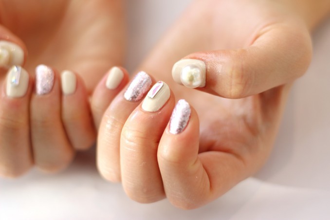 nail art, bianco, decorazione unghie