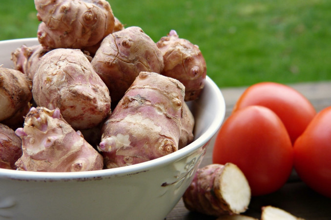 topinambur, forno, padella