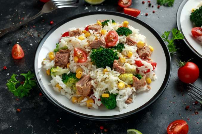 riso, tonno, verdure