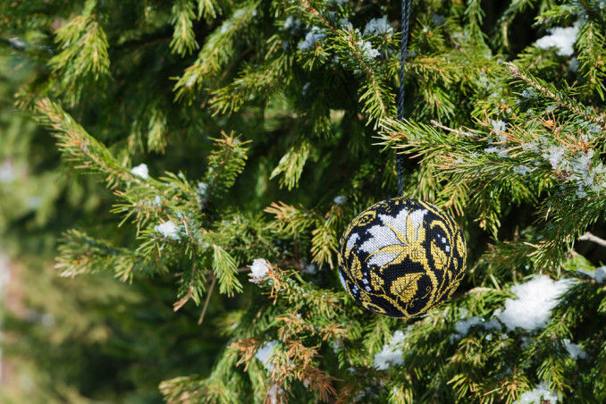 palline natale punto croce, palline natale punto croce schemi