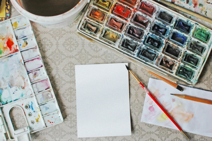 segnalibri acquerelli fai da te